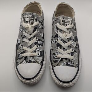 Panda Geometric Black Gray White Converse Chuck Taylor Low top Shoes, M4 W6